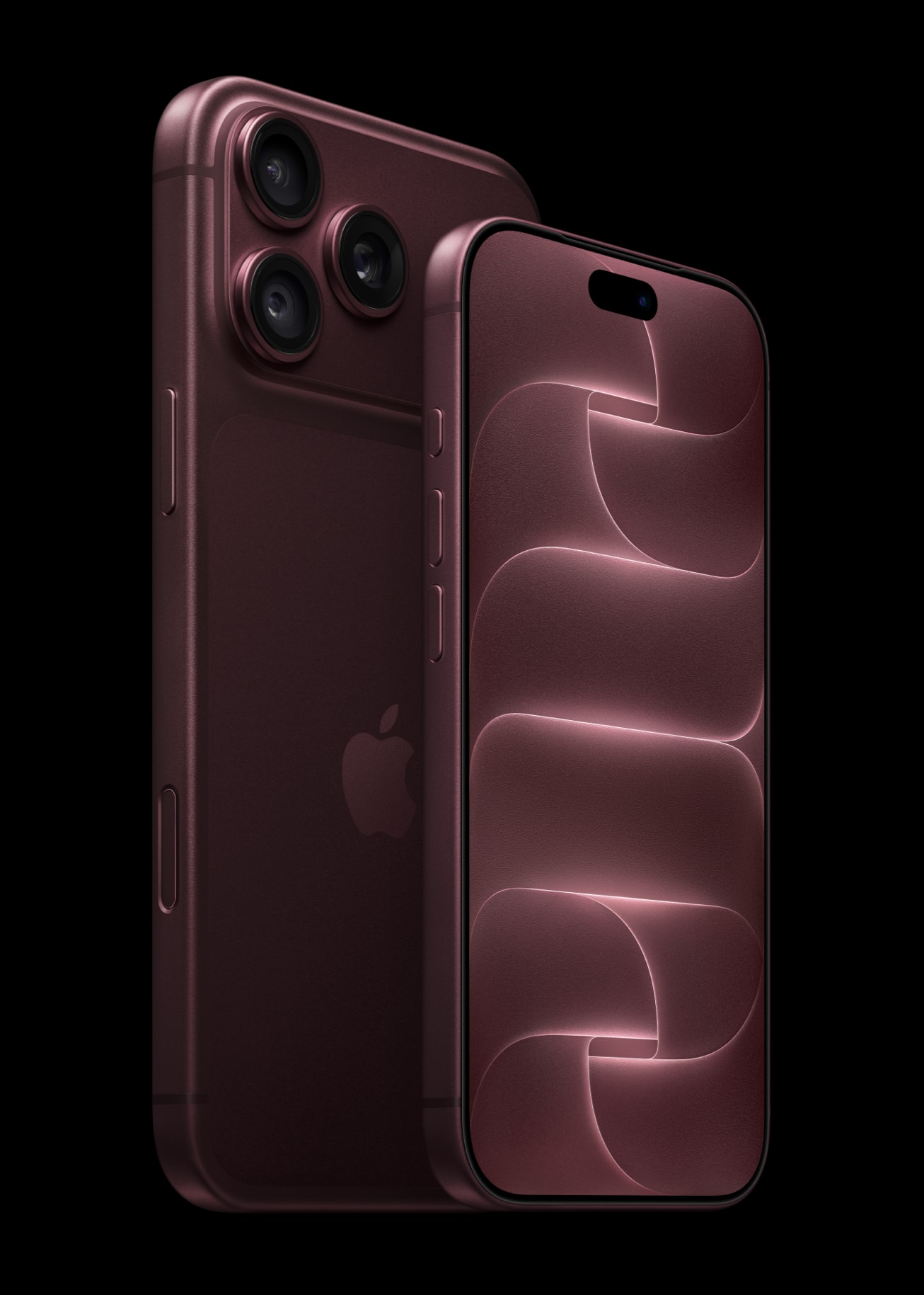 iPhone 18 Pro 官方直式產品照，展示機身側面與相機模組
